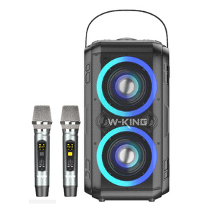‏בידורית קריוקי T9II +‎ 2 מיקרופונים אלחוטיים W-king